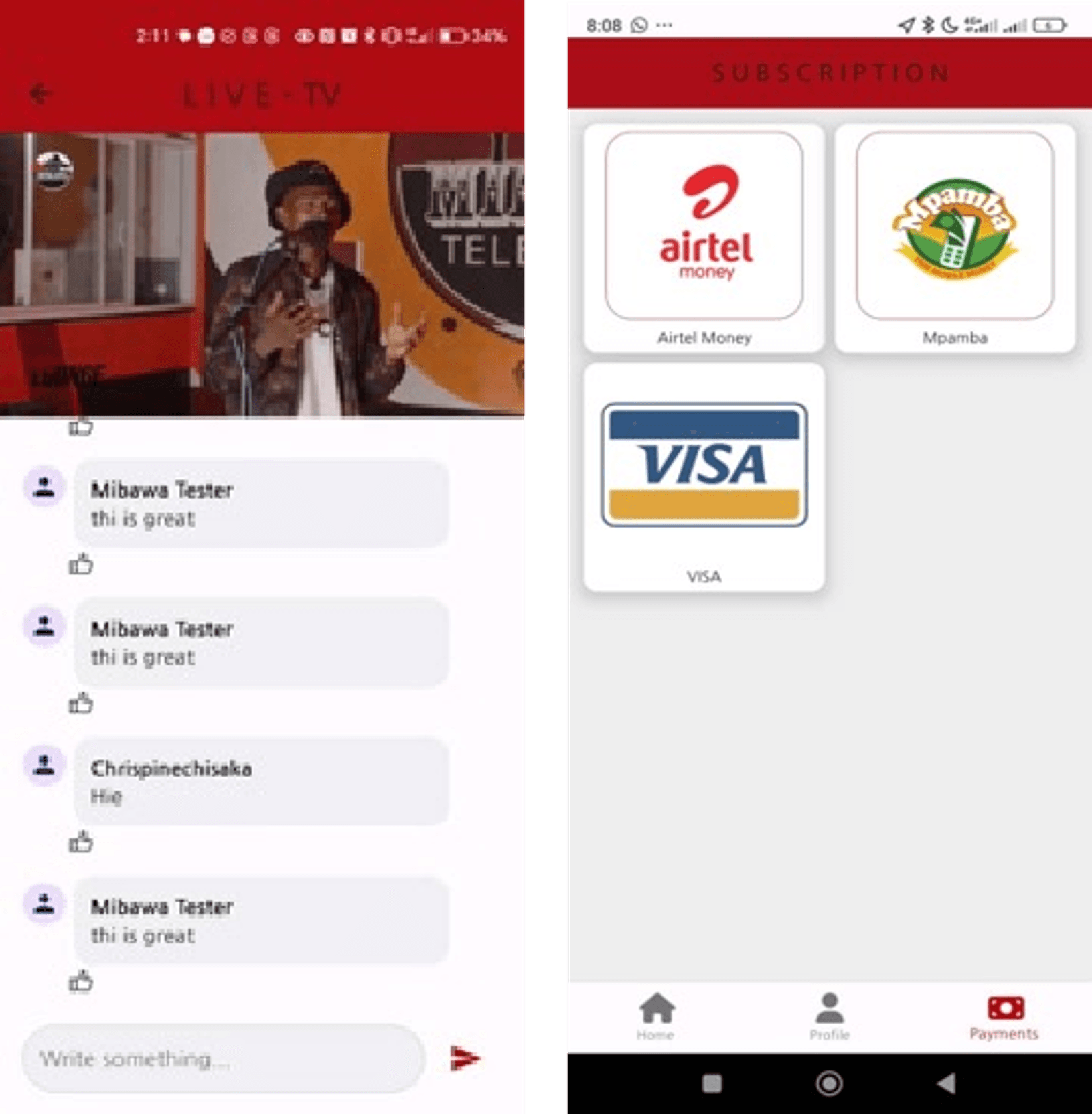 Mibawa TV App